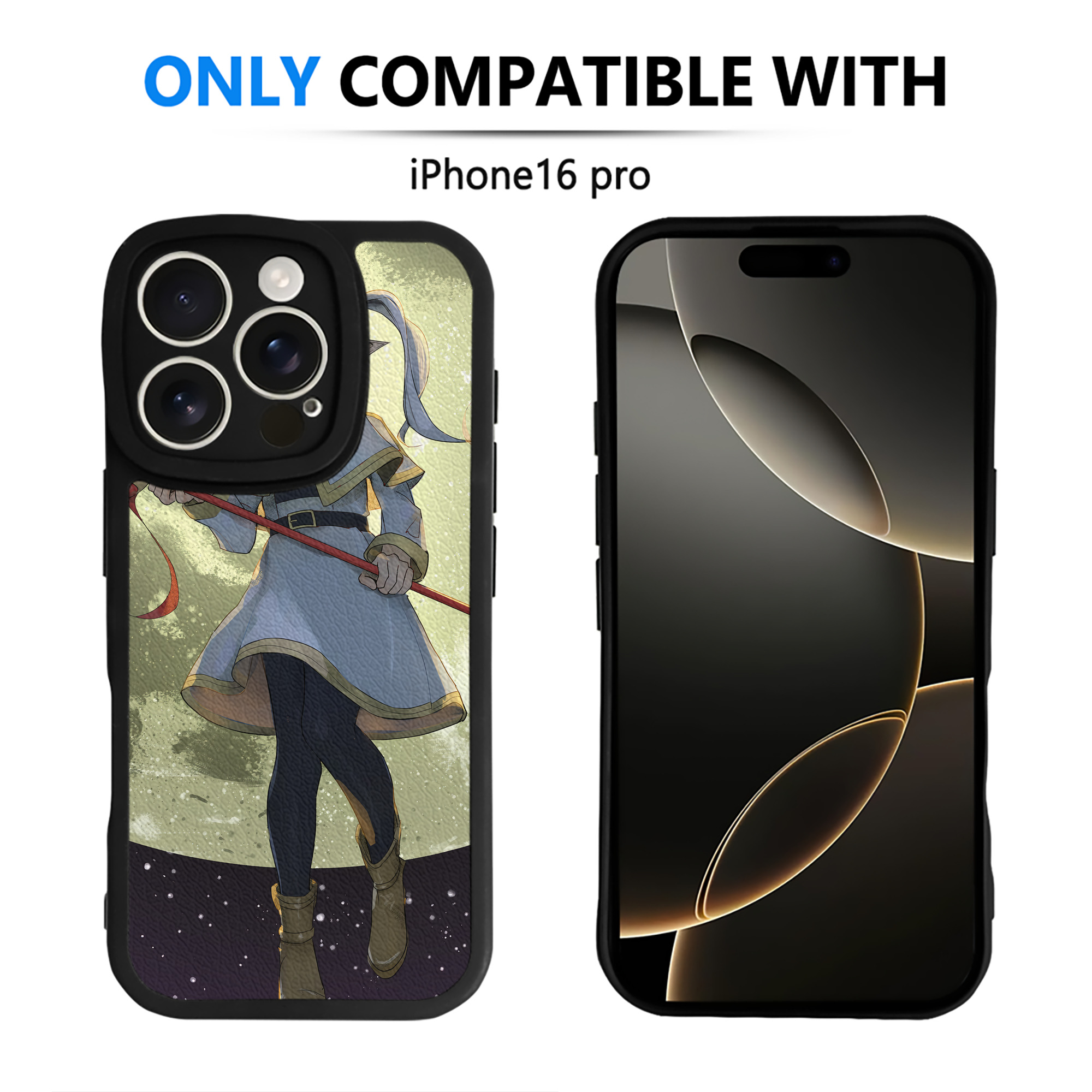 （画像用） 葬送のフリーレン Frieren 【iPhone 16シリーズ対応】シリコンスマホケース（レザー調） 材質：シリコン